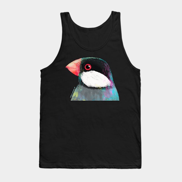 Java Sparrow Bird Tank Top by julianamotzko